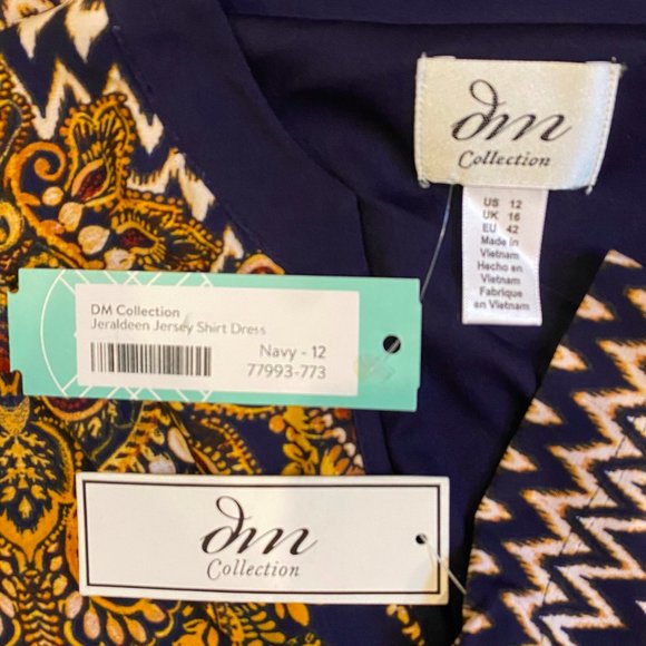 DM Collection Jeraldeen Jersey Shirt Dress - Picture 3 of 4